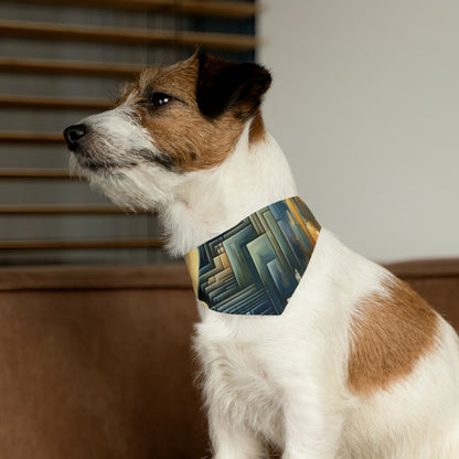 Abstract Geometric Boundaries Pet Bandana Collar