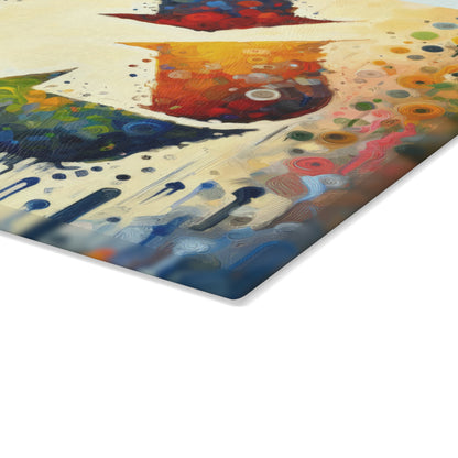 Sustainable Transformation Tachism Glass Cutting Board