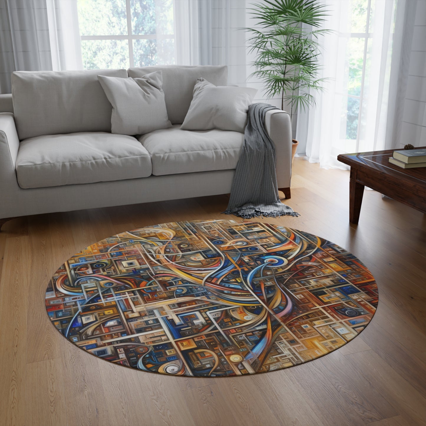 Intricate Life Tapestry Round Rug