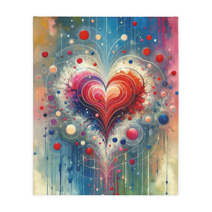 Emotional Physics Heart Velveteen Microfiber Blanket (Two-sided print)