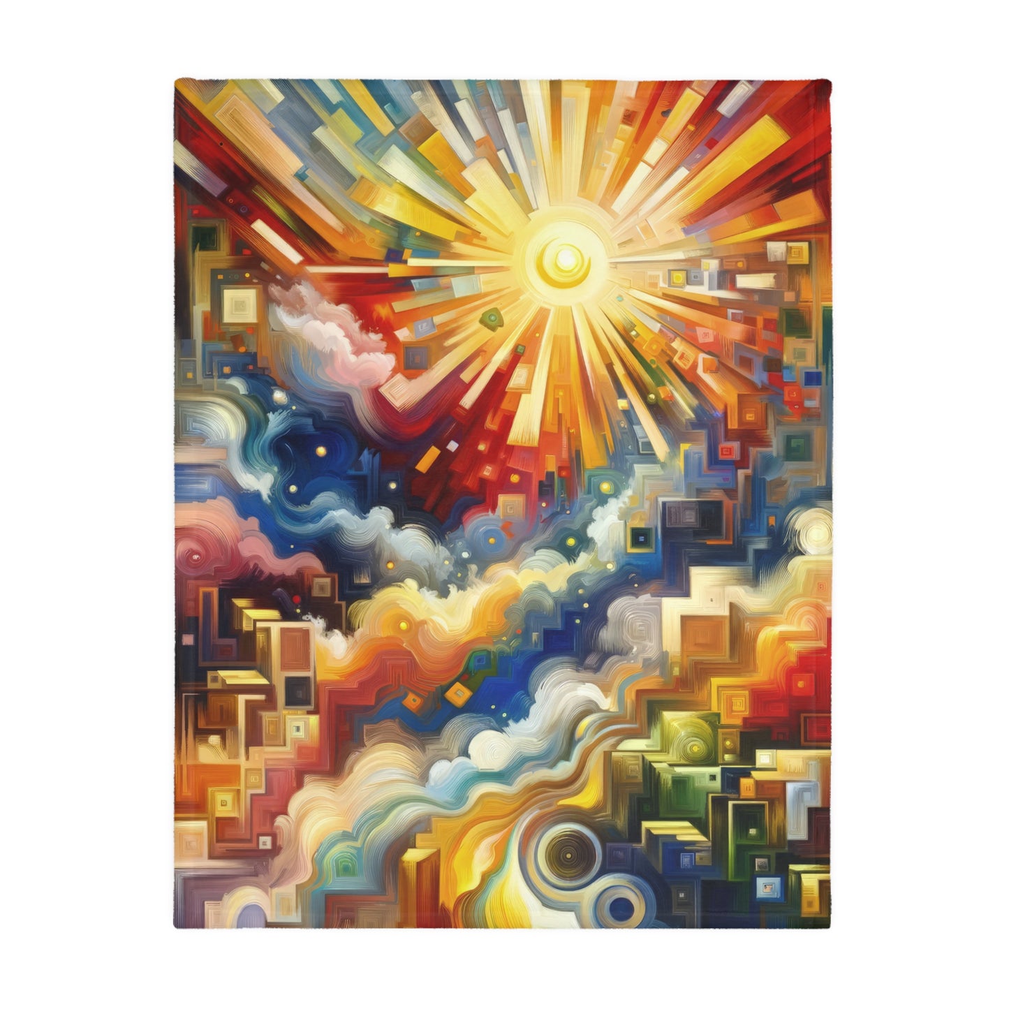 Abundant Resources Burst Velveteen Microfiber Blanket (Two-sided print)