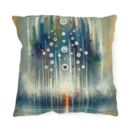 Tachism Digital Escape Outdoor Pillows