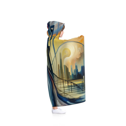 Conscious Bridge Tachism Hooded Blanket