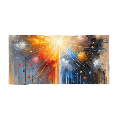 Luminous Abstract Tachism Beach Towel