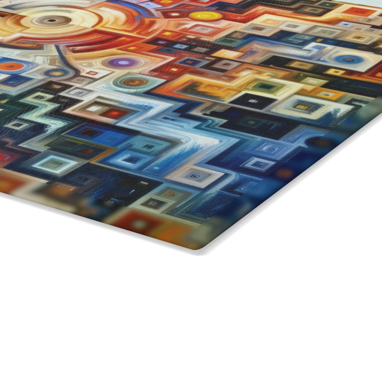 Essence Kaleidoscope Tapestry Glass Cutting Board