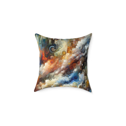 Tachist Unity Diversity Spun Polyester Pillow