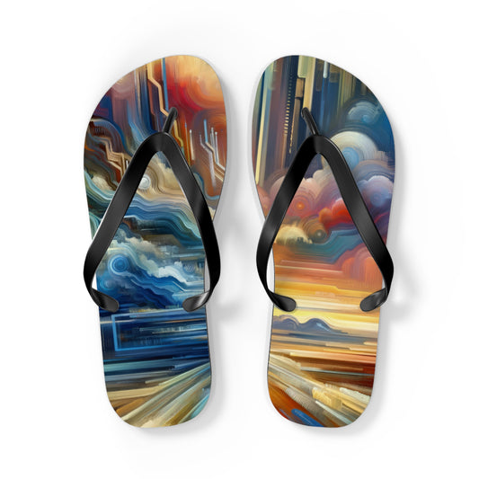 Eternal Digital Meditation Flip Flops