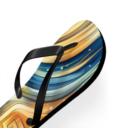 Spiritual Tachism Connection Flip Flops