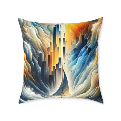 Beacon Sail Change Spun Polyester Pillow