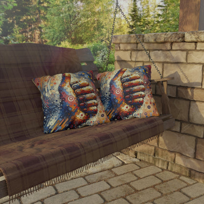Digital Gratitude Nod Outdoor Pillows