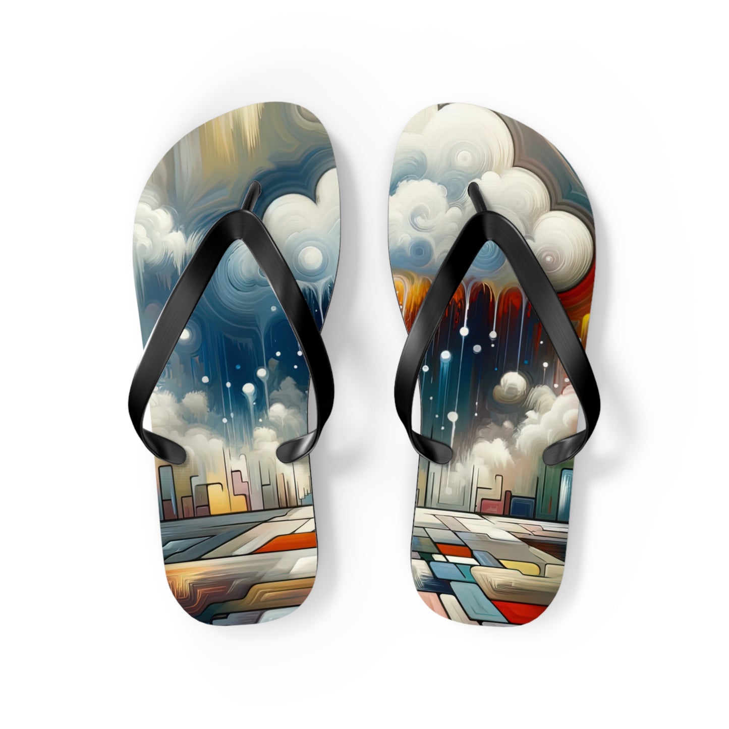 Grounding Silver Clouds Flip Flops