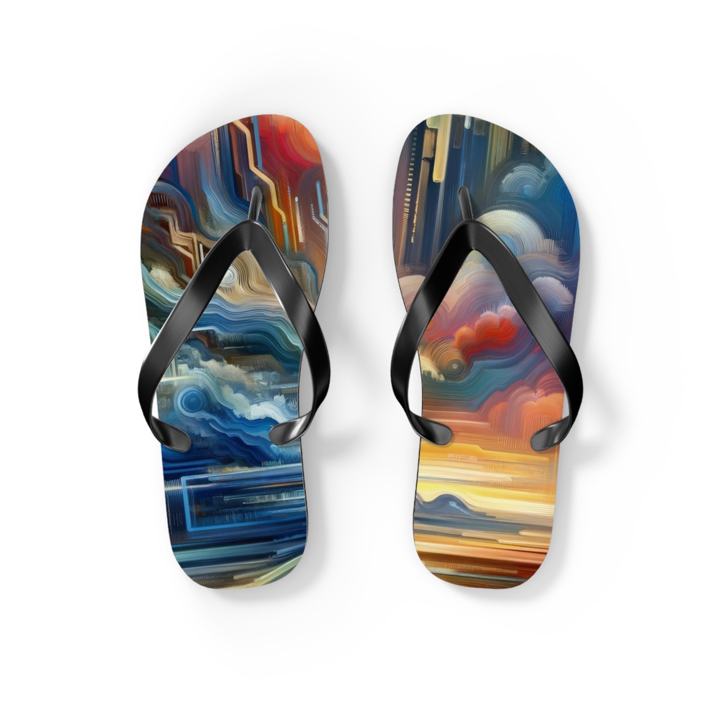 Eternal Digital Meditation Flip Flops