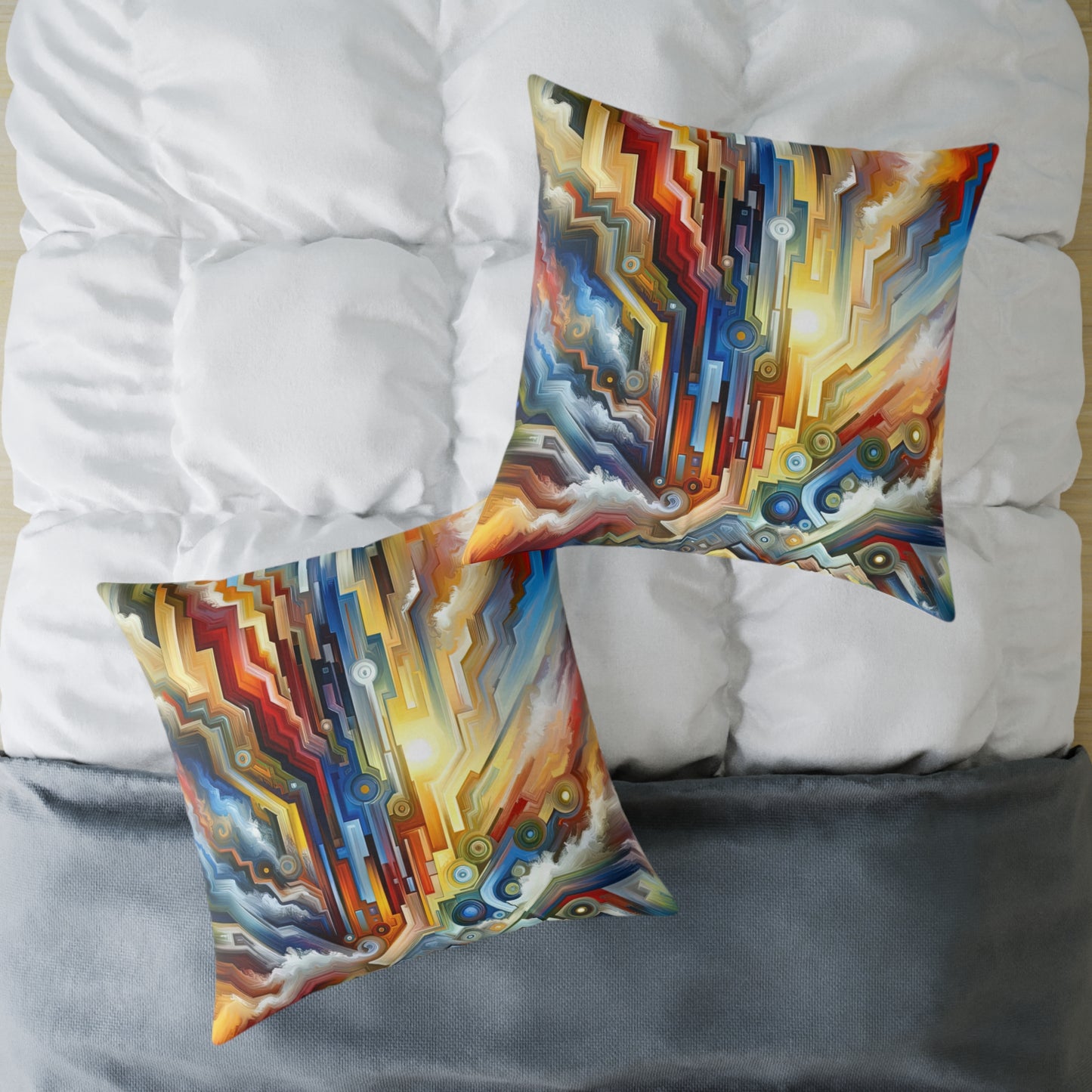 Unity Abstract Vibrancy Spun Polyester Pillow