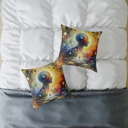 Reflective Oneness Healing Spun Polyester Pillow