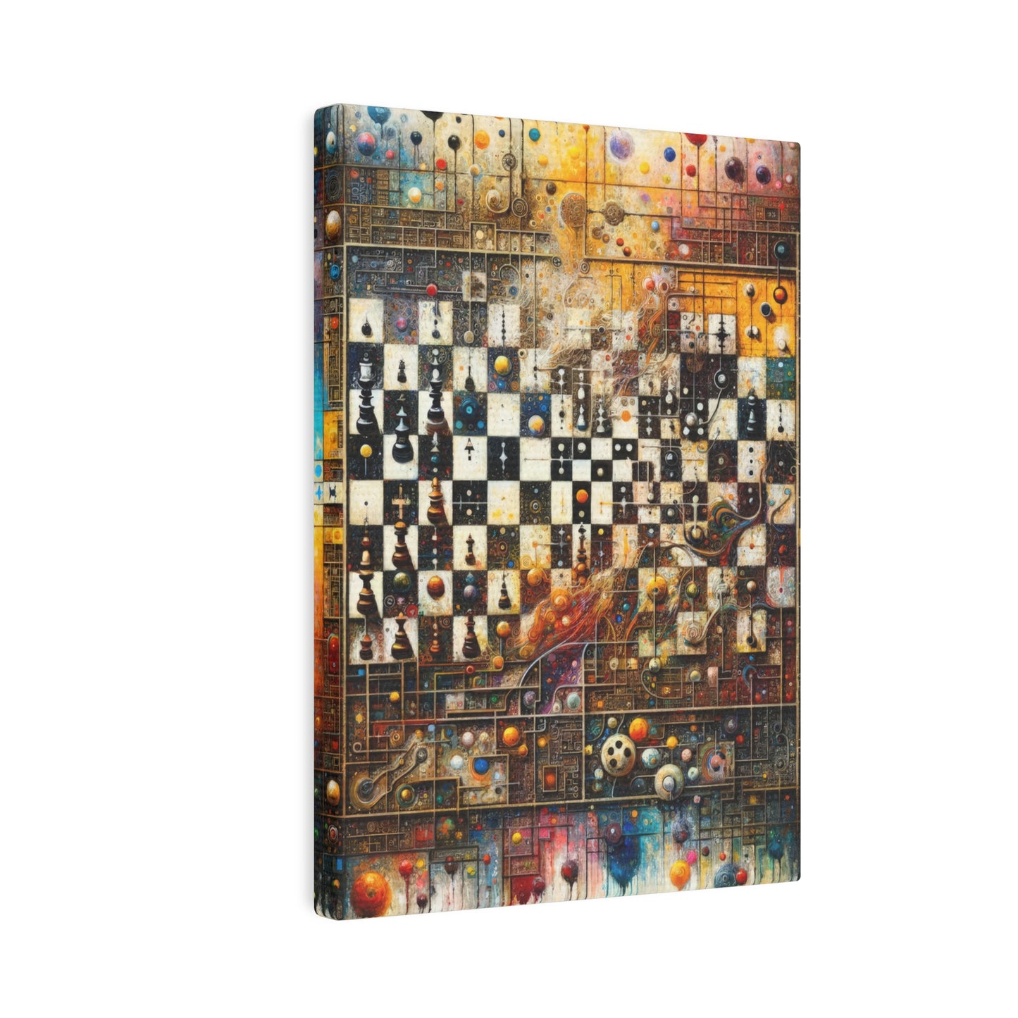 Cosmic Chess Integration Canvas Photo Tile