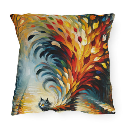 Autumn Whirlwind Escape Outdoor Pillows