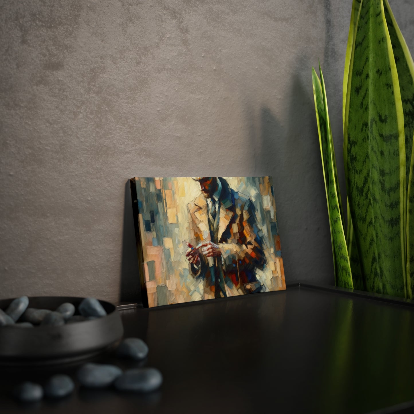 Urban Tachism Encounter Canvas Photo Tile