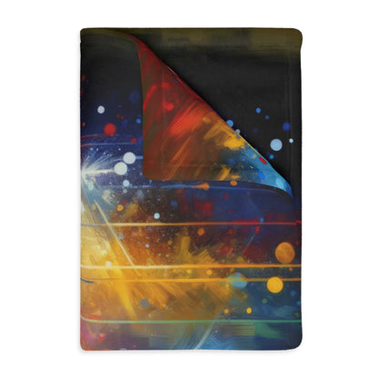 Prismatic Light Spectrum Velveteen Microfiber Blanket (Two-sided print)