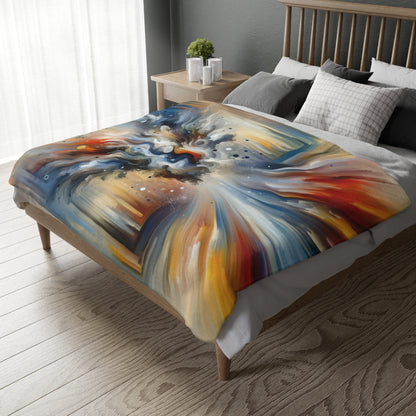 Dynamic External Influence Velveteen Microfiber Blanket (Two-sided print)