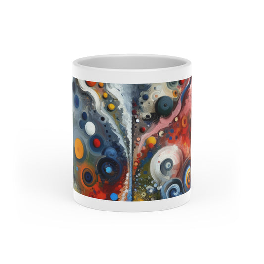 Unity Duality Abstraction Heart-Shaped Mug