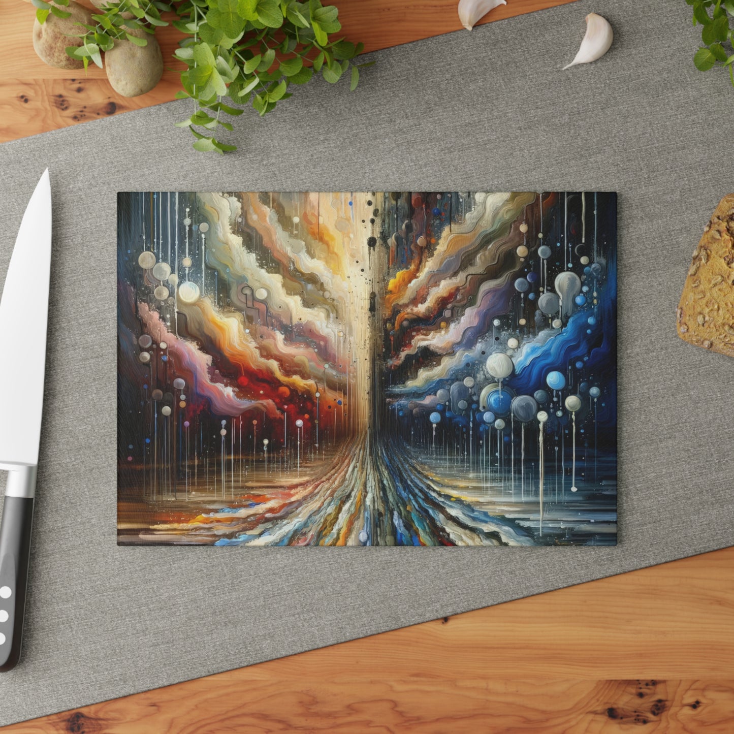 Linguistic Resonance Cascade Glass Cutting Board