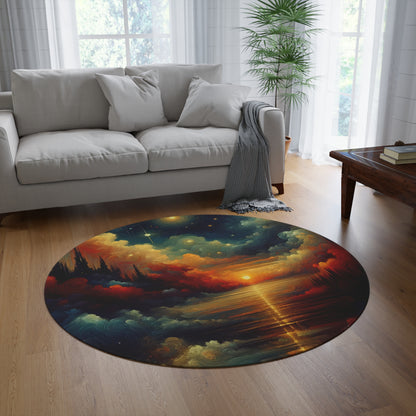 Twilight Velvet Transition Round Rug