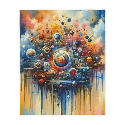 Connected Virtuality Canvas Velveteen Microfiber Blanket (Two-sided print)