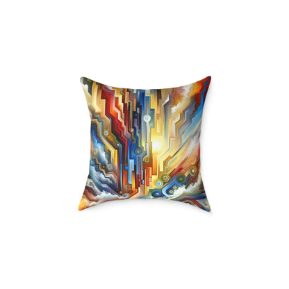 Unity Abstract Vibrancy Spun Polyester Pillow