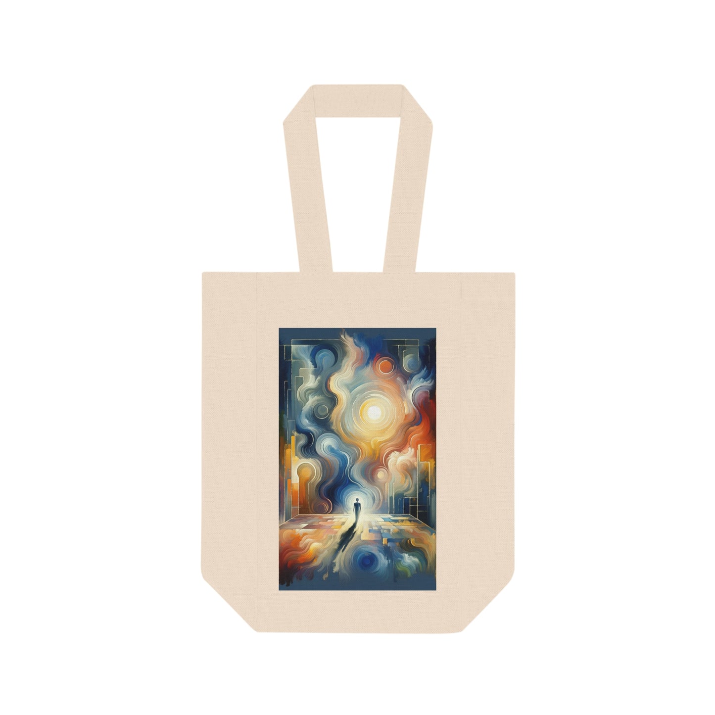 Spiritual Tranquil Sanctuary Double Wine Tote Bag