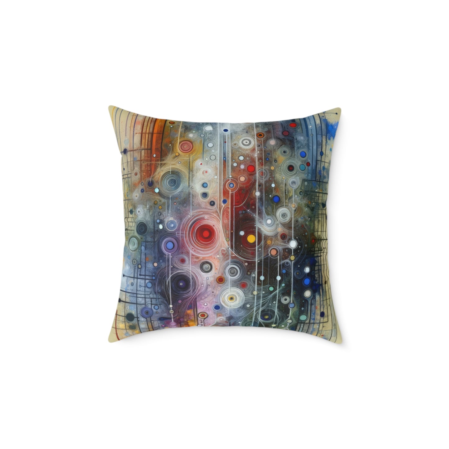 Awakenings Interconnectedness Tachism Spun Polyester Pillow