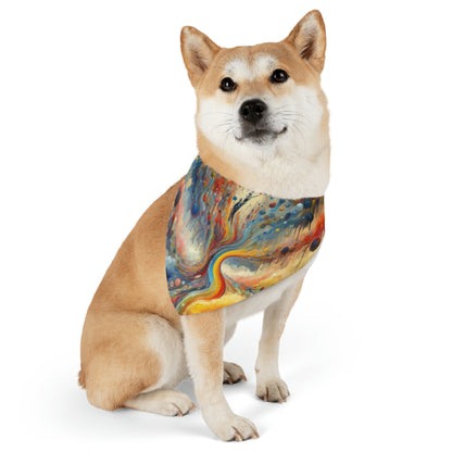 Choices Tachism Canvas Pet Bandana Collar