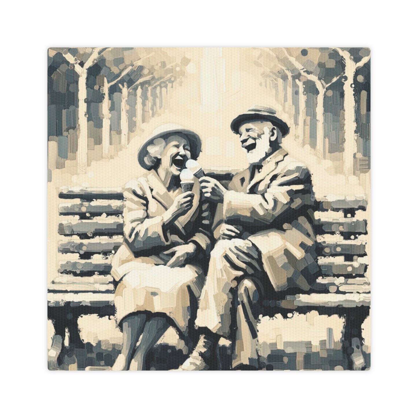 Joyful Companionship Serenity Canvas Photo Tile