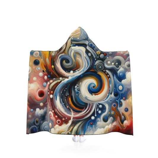 Paradoxical Embrace Tachism Hooded Blanket