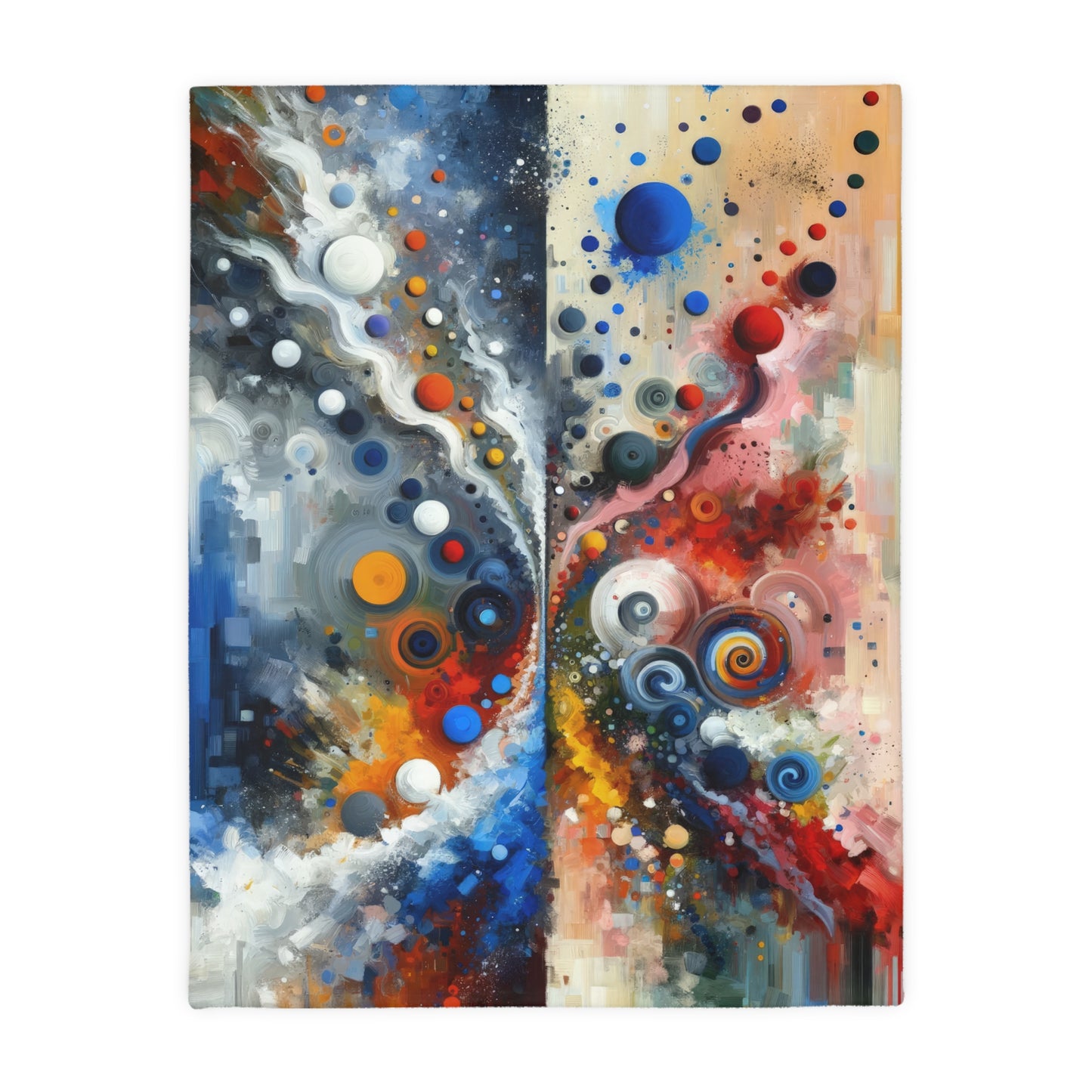Unity Duality Abstraction Velveteen Microfiber Blanket (Two-sided print)