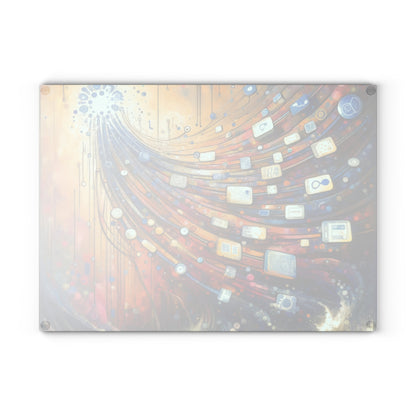 Digital Tapestry Weaving Glass Cutting Board