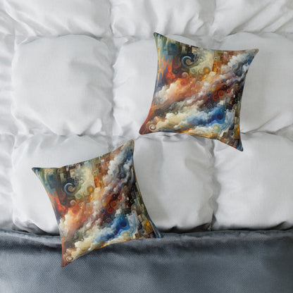 Tachist Unity Diversity Spun Polyester Pillow