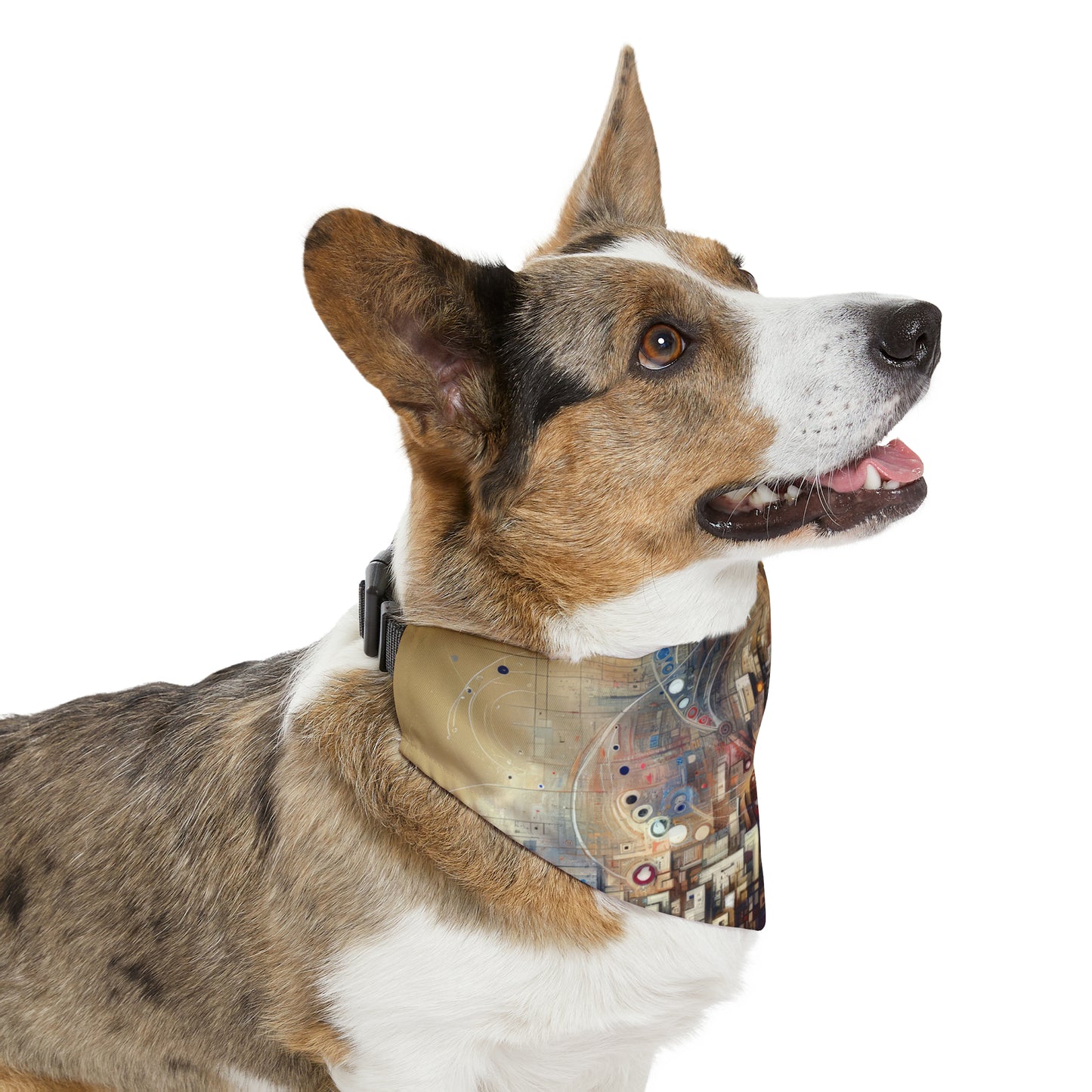 Digital Rhythmic Architecture Pet Bandana Collar