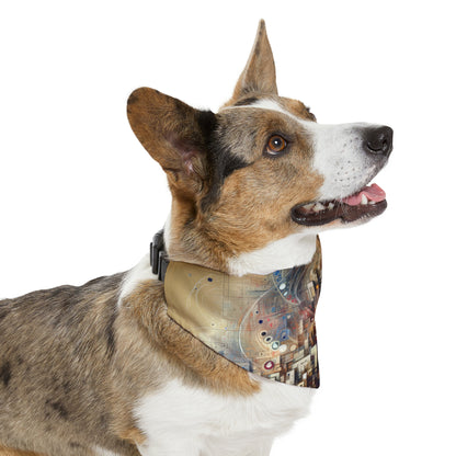 Digital Rhythmic Architecture Pet Bandana Collar