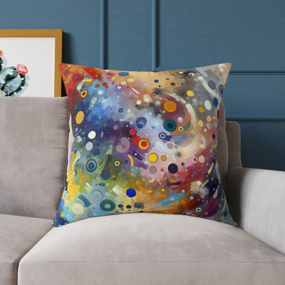 Humorous Unified Tachism Spun Polyester Pillow