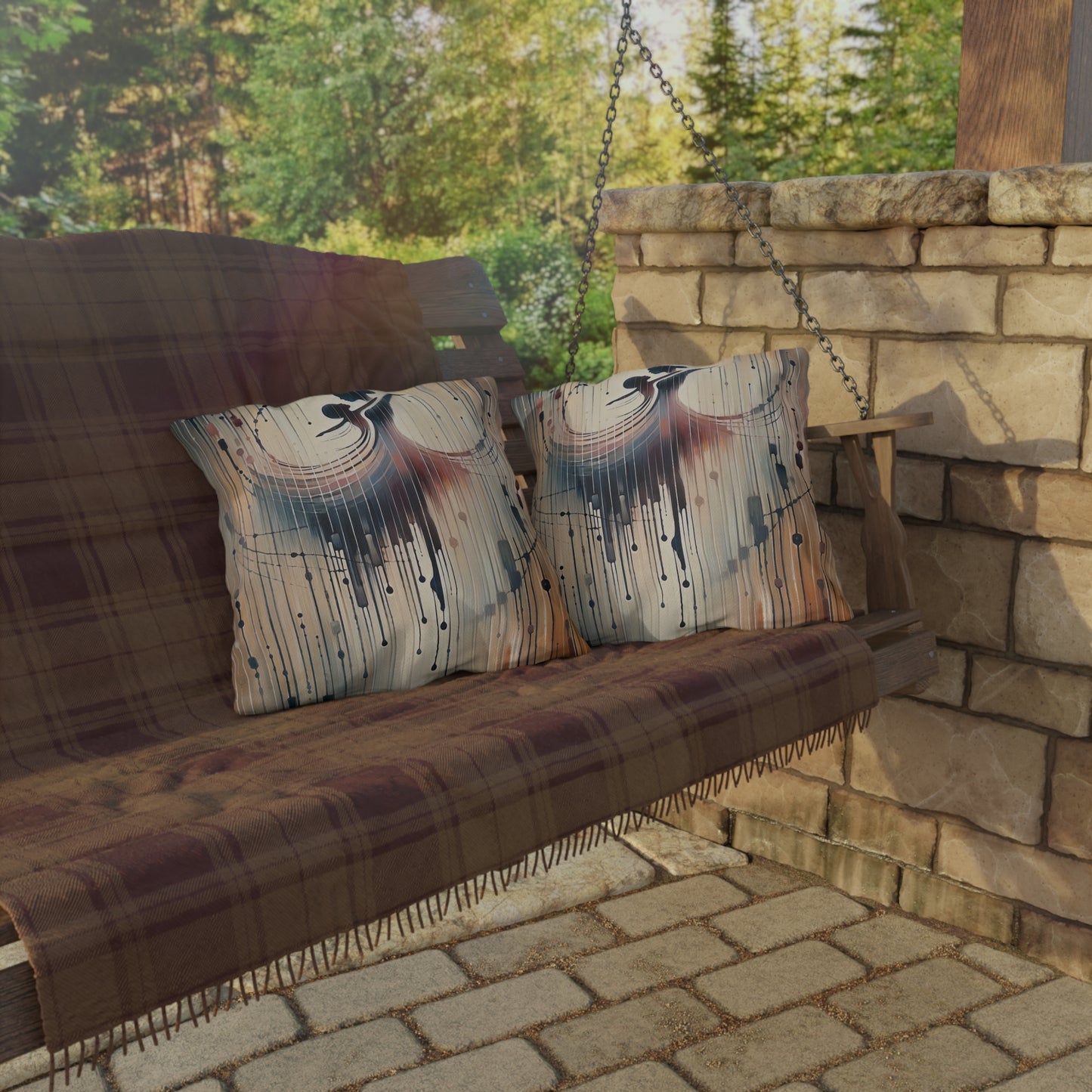 Rhythmic Heart Dance Outdoor Pillows