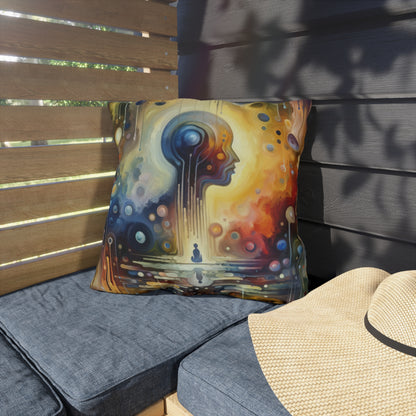 Reflective Oneness Healing Outdoor Pillows
