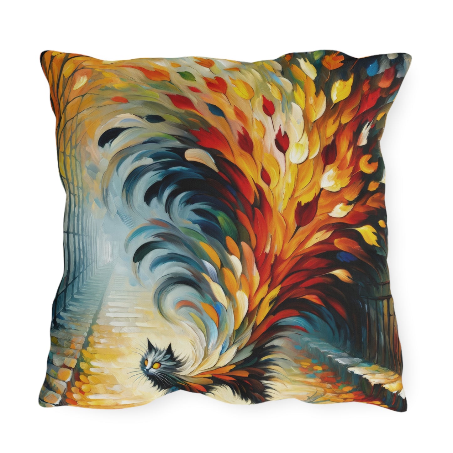 Autumn Whirlwind Escape Outdoor Pillows