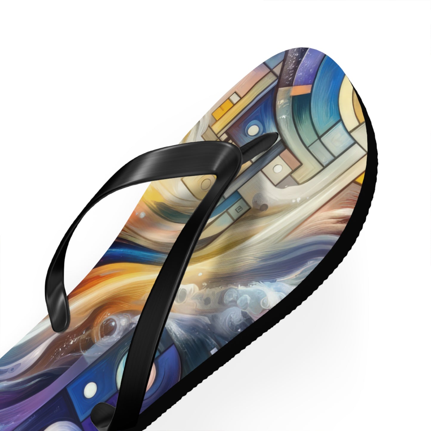 Cosmic Tachism Alchemy Flip Flops