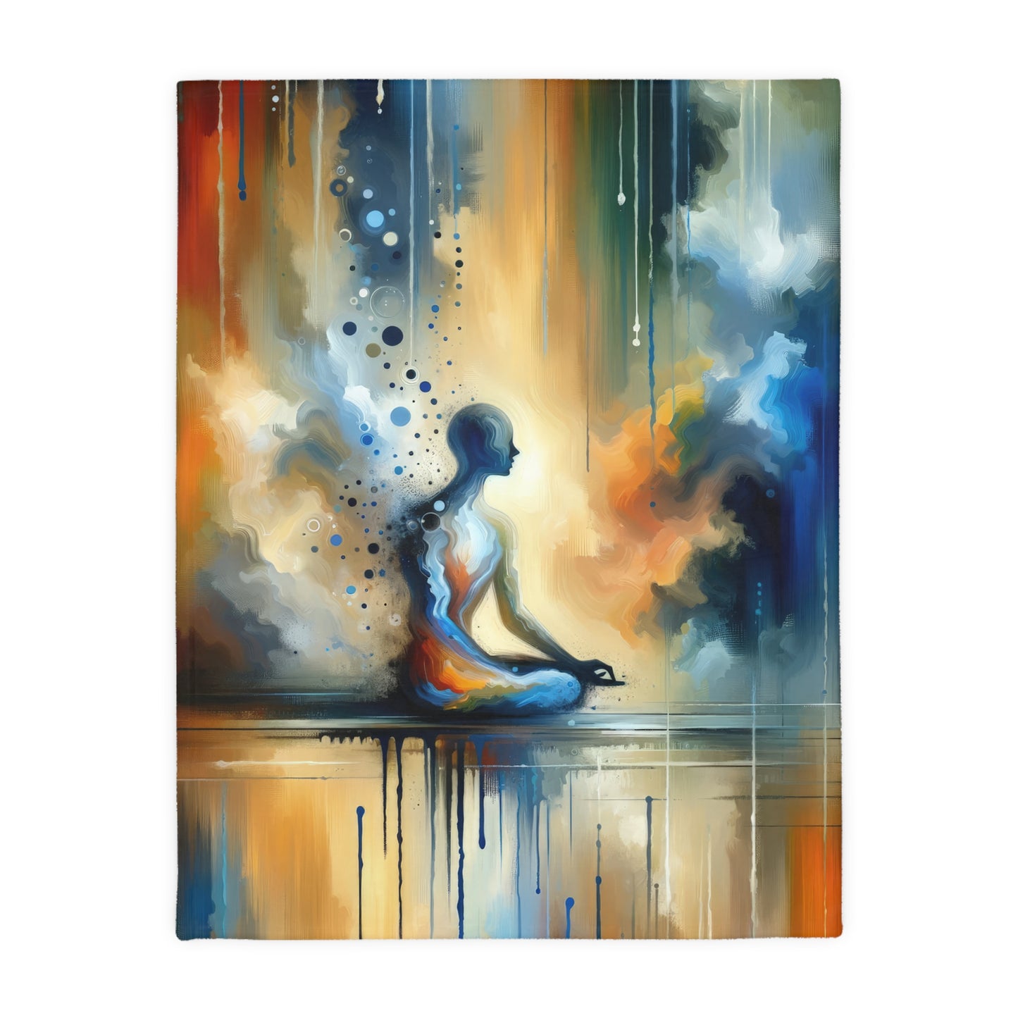 Resonance Abstract Healing Velveteen Microfiber Blanket (Two-sided print)