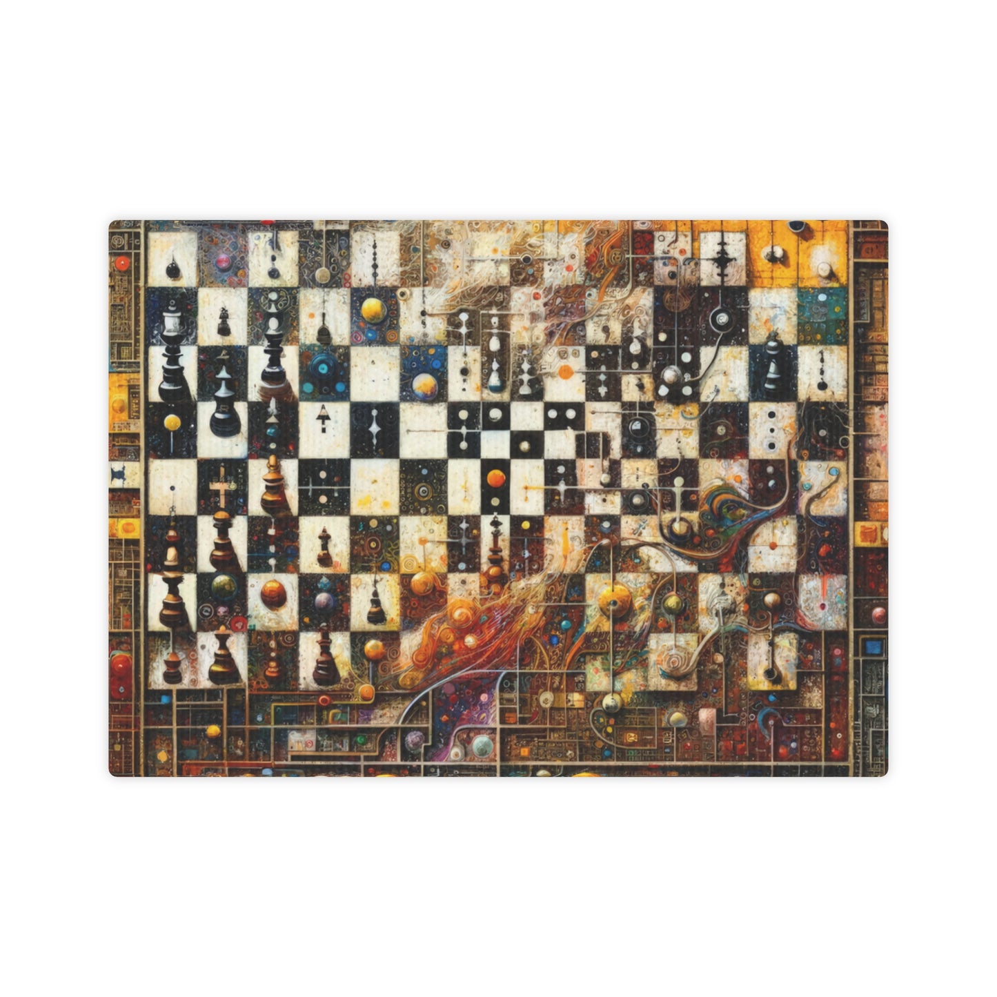 Cosmic Chess Integration Canvas Photo Tile