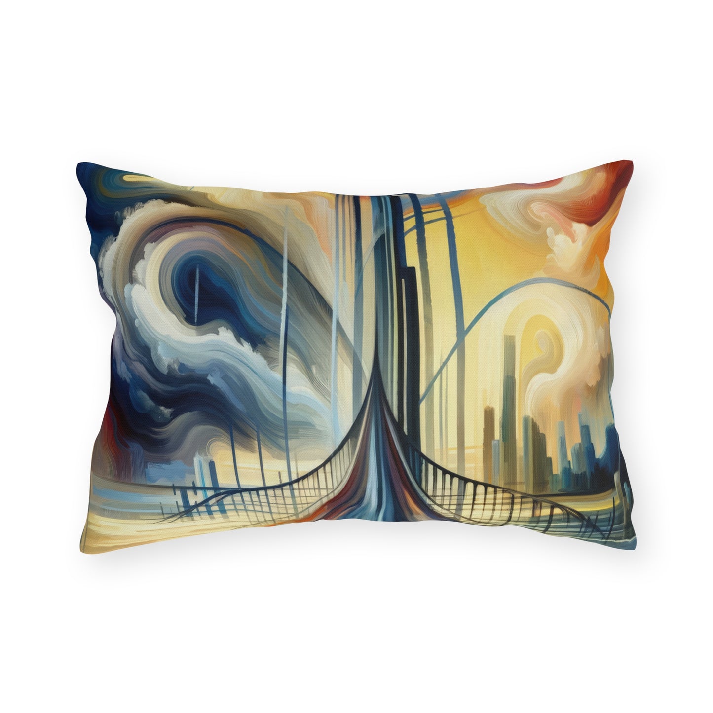 Conscious Bridge Tachism Outdoor Pillows