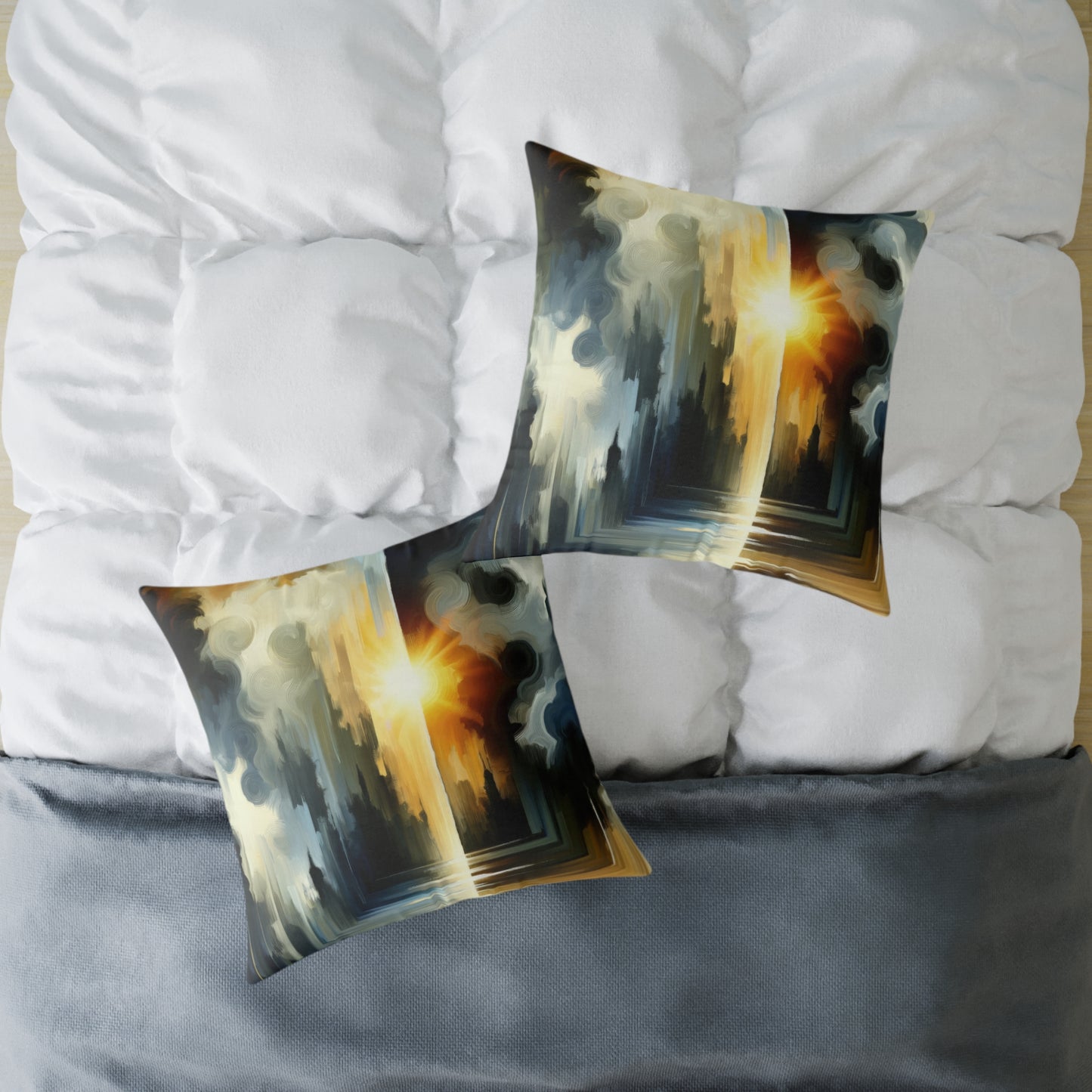 Dawn Dispels Darkness Spun Polyester Pillow