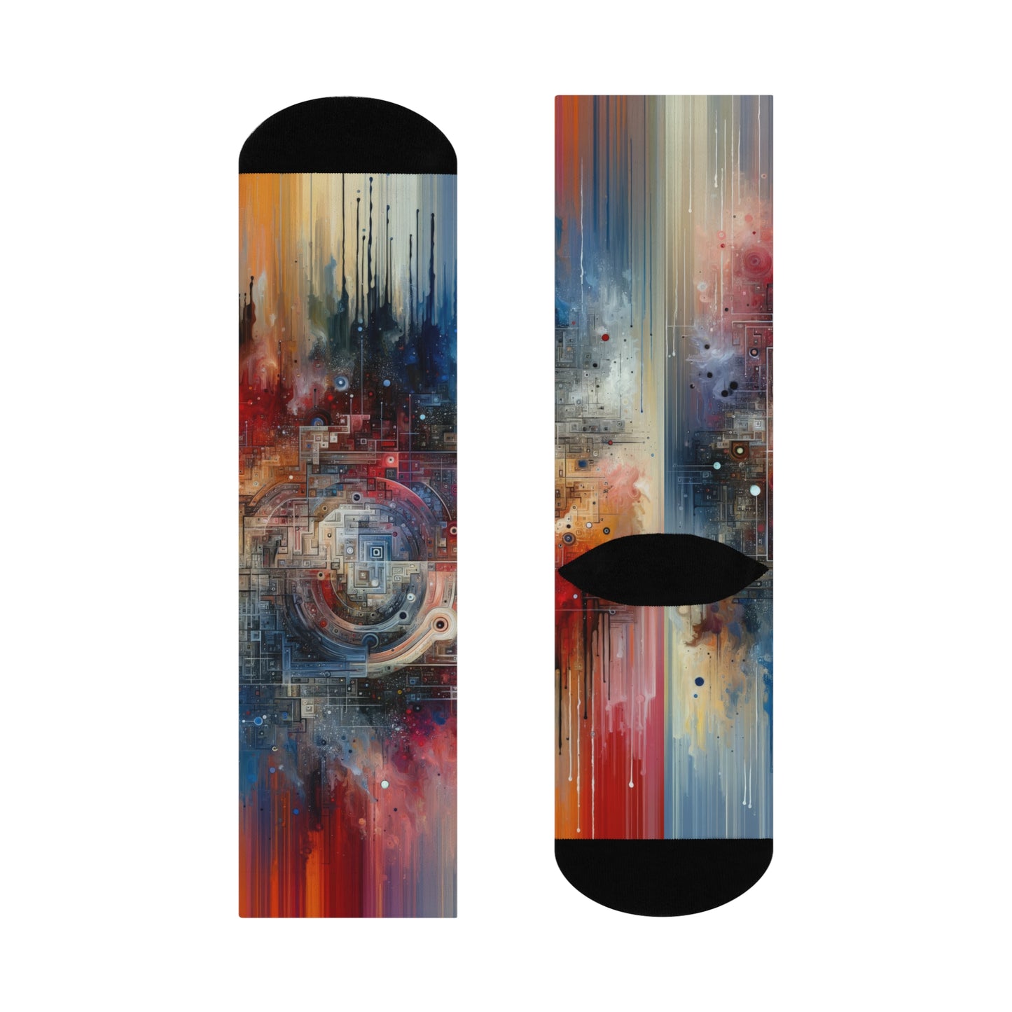 Awareness Algorithm Tachism Cushioned Crew Socks