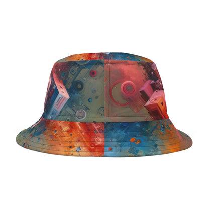 Digital Harmony Tachism Bucket Hat (AOP)