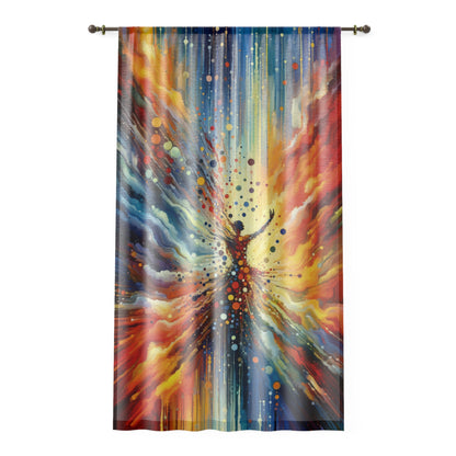 Vibrant Growth Symphony Window Curtain